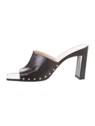 WANDLER Leather Studded Accents Mules