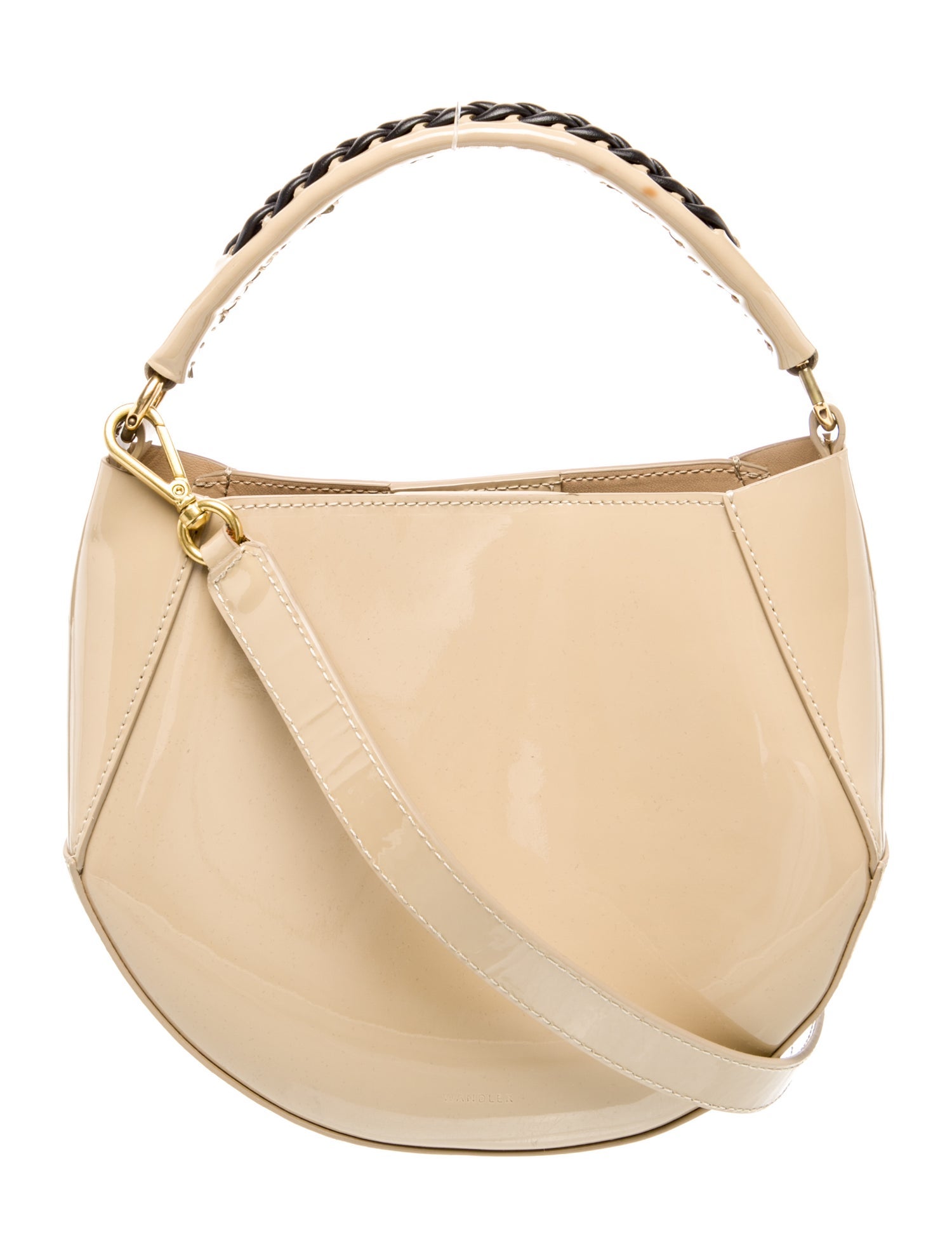 WANDLER Patent Leather Top Handle Bag