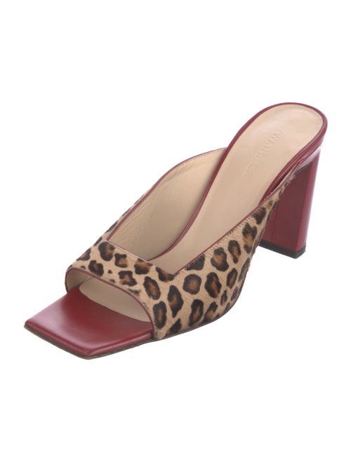WANDLER Ponyhair Animal Print Slides