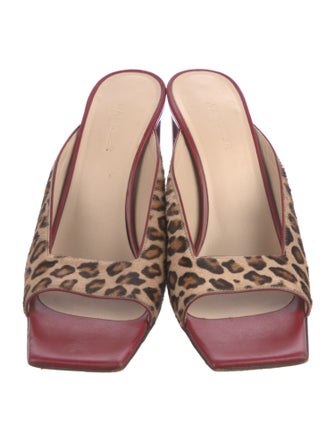WANDLER Ponyhair Animal Print Slides
