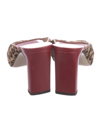 WANDLER Ponyhair Animal Print Slides