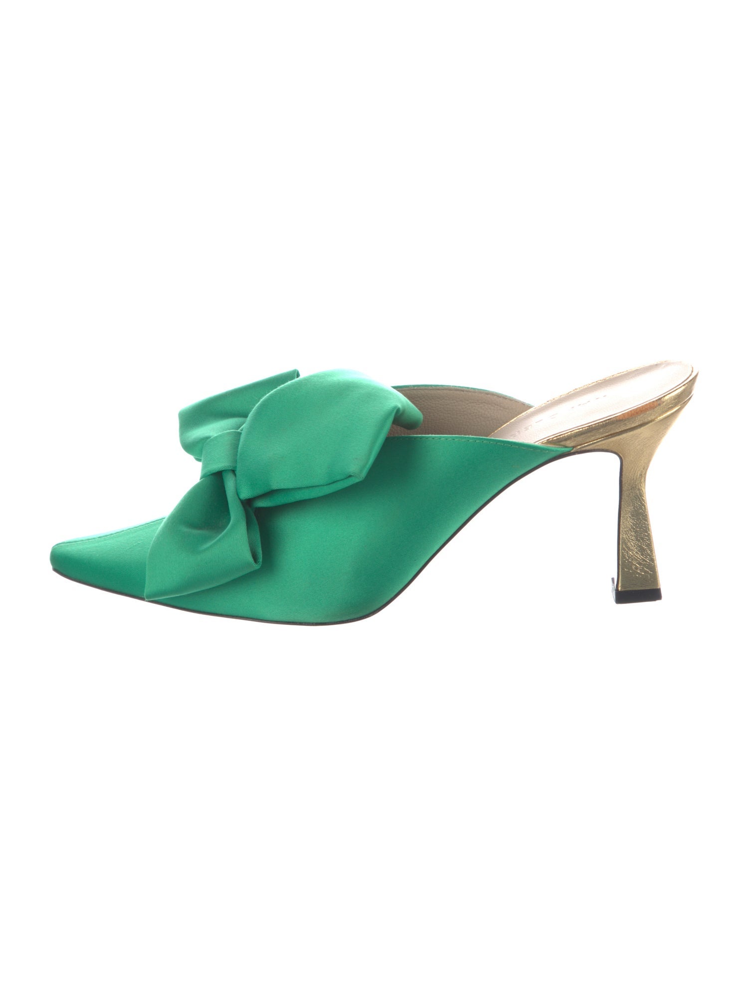 WANDLER Satin Bow Accents Mules