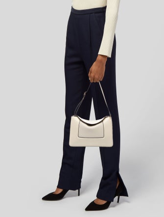 WANDLER Leather Top Handle Bag