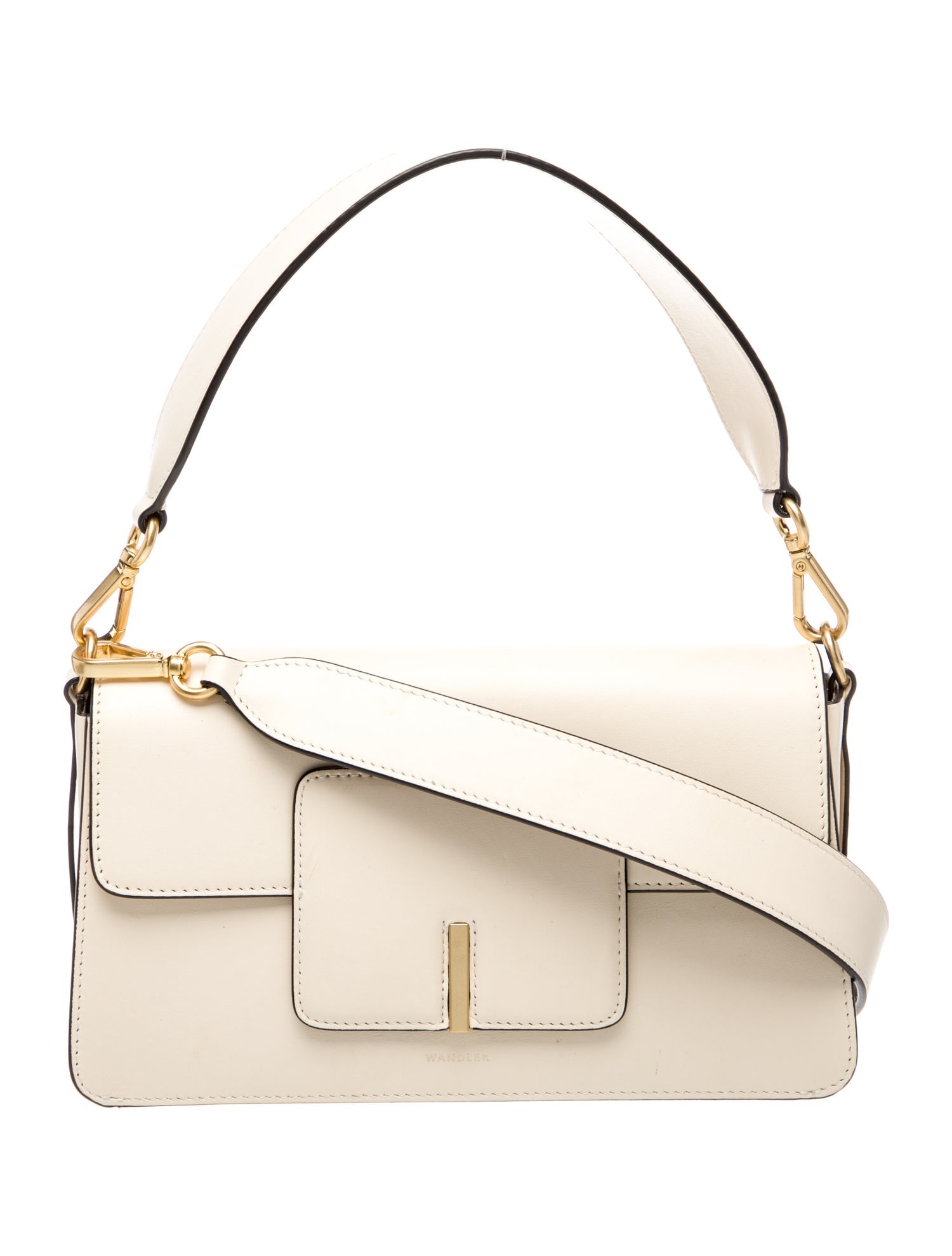 WANDLER Leather Top Handle Bag