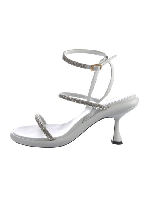 WANDLER Leather Crystal Embellishments Sandals
