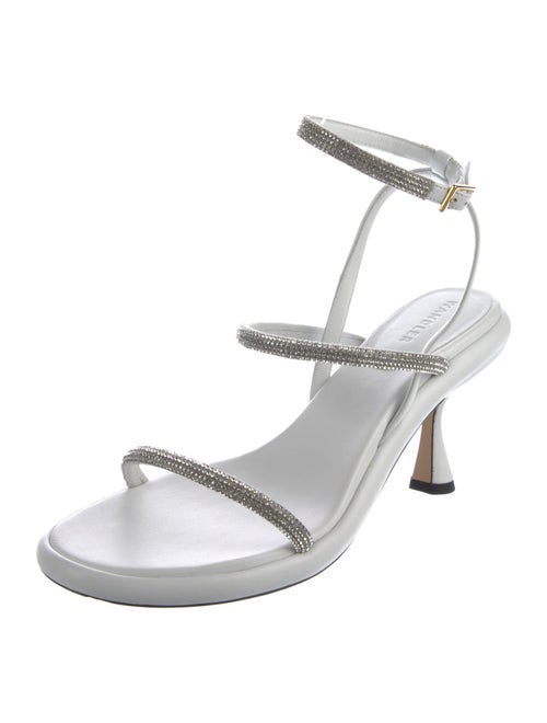 WANDLER Leather Crystal Embellishments Sandals