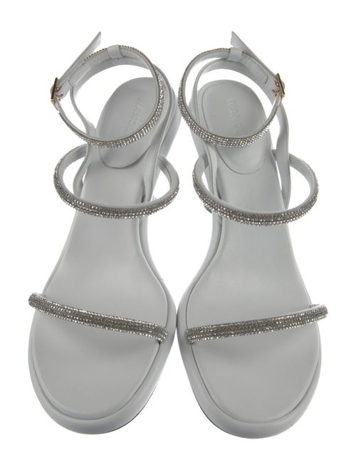 WANDLER Leather Crystal Embellishments Sandals