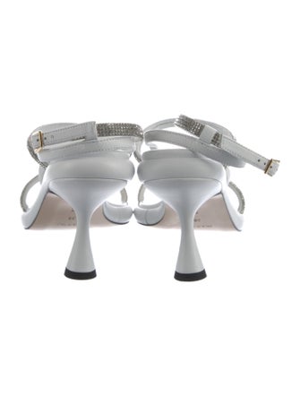 WANDLER Leather Crystal Embellishments Sandals