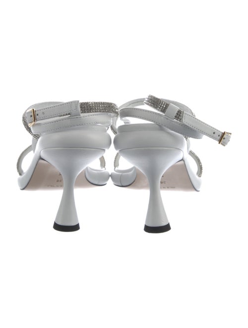 WANDLER Leather Crystal Embellishments Sandals