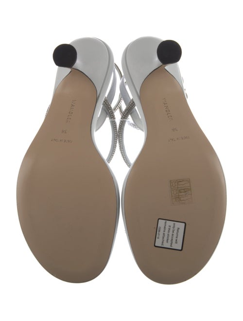 WANDLER Leather Crystal Embellishments Sandals