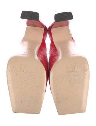 WANDLER Patent Leather Floral Print Slides