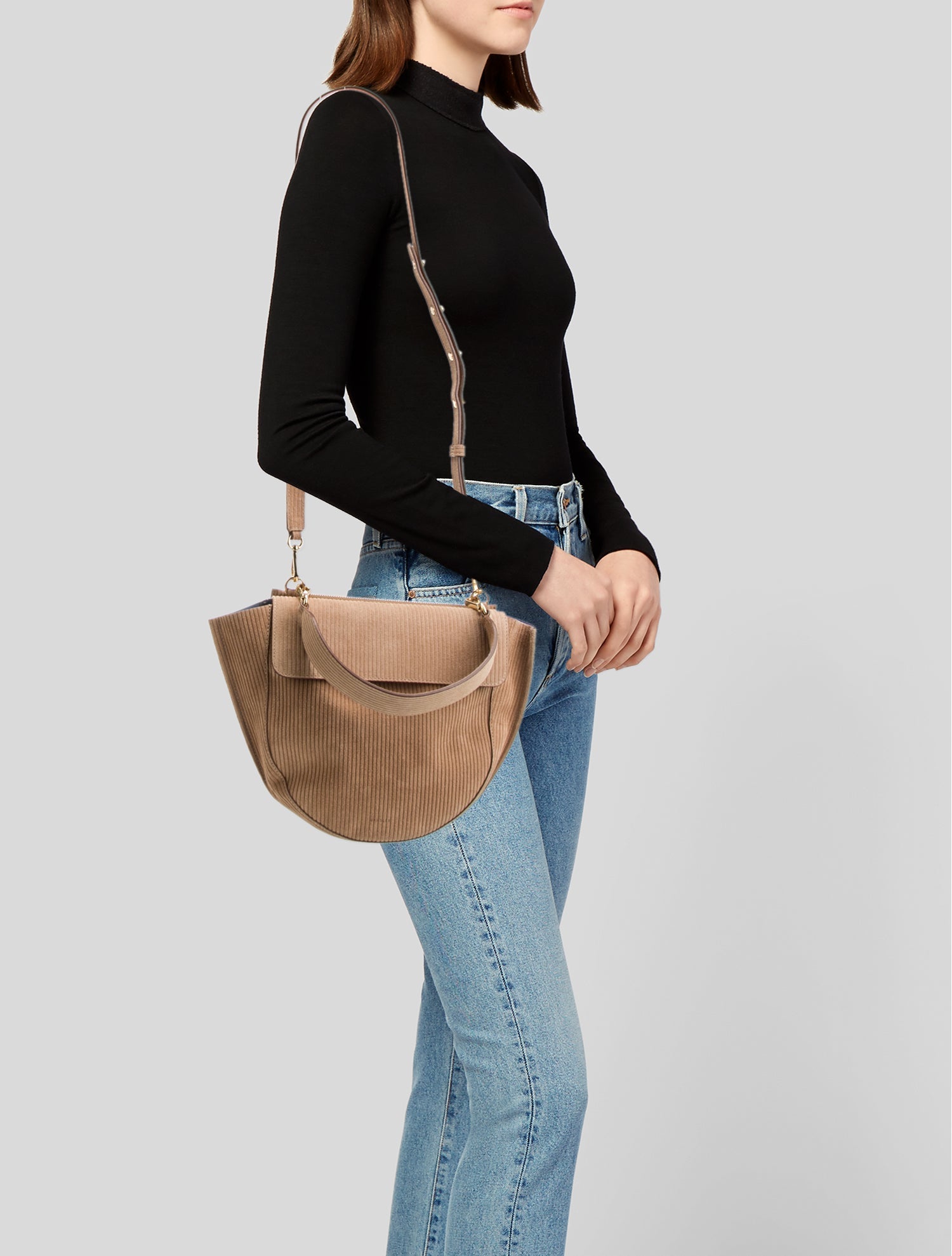 WANDLER Suede Shoulder Bag