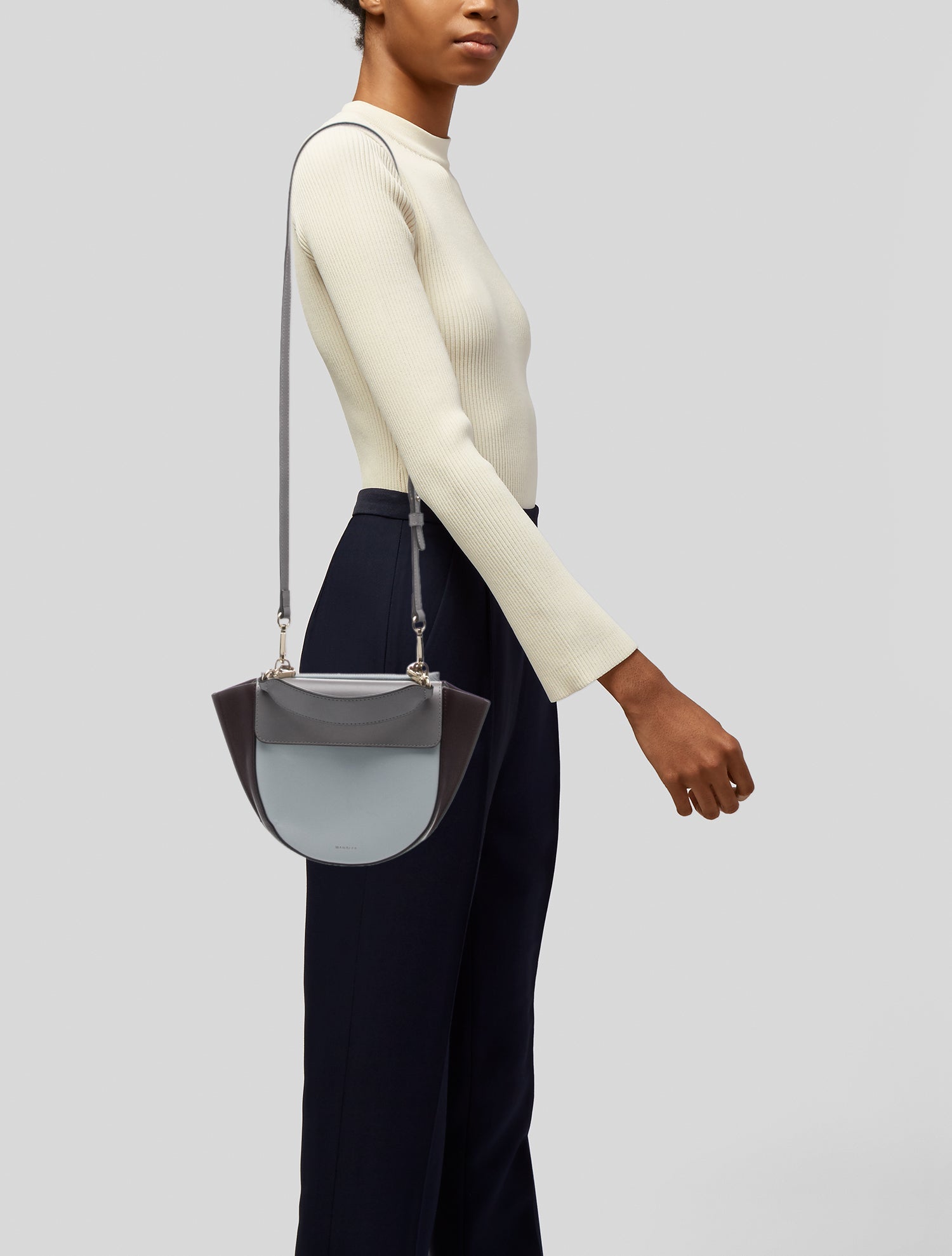 WANDLER Leather Top Handle Bag