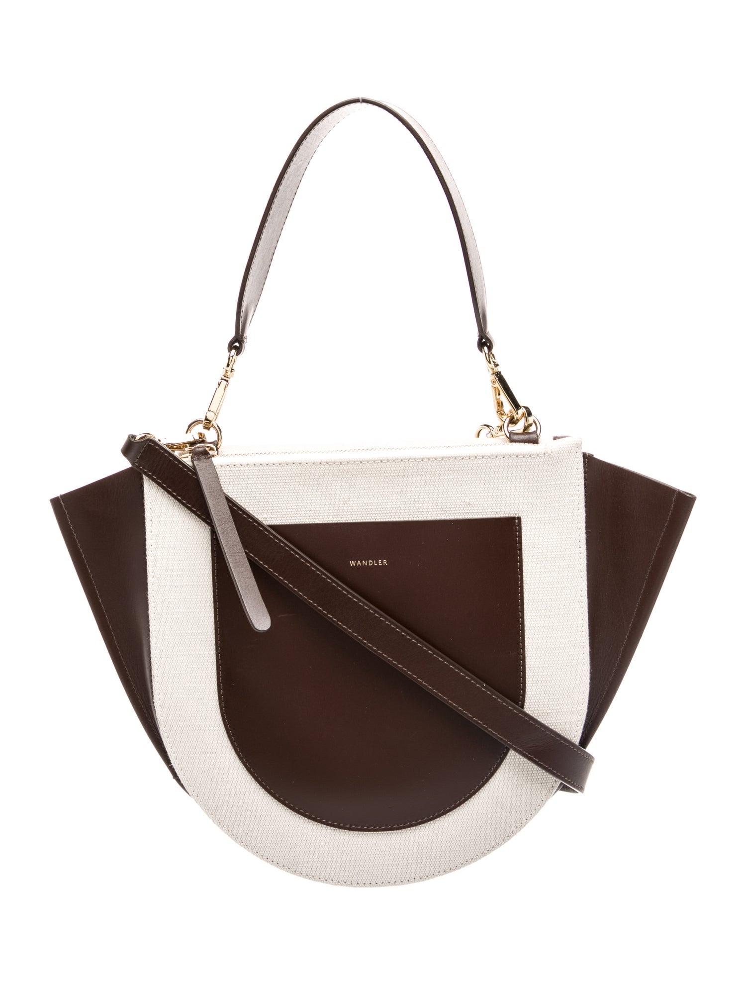 WANDLER Leather Top Handle Bag