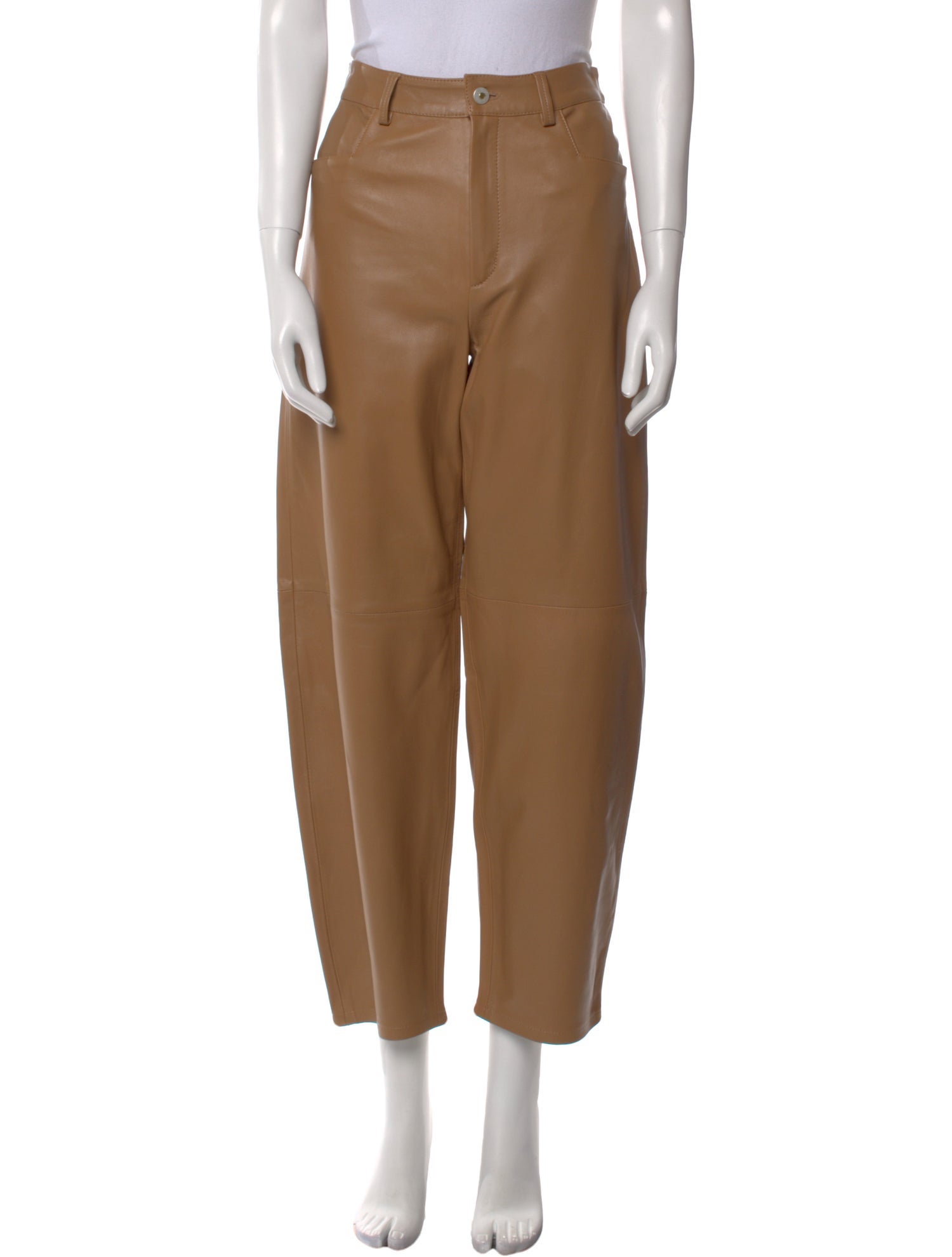 WANDLER Lamb Leather Straight Leg Pants