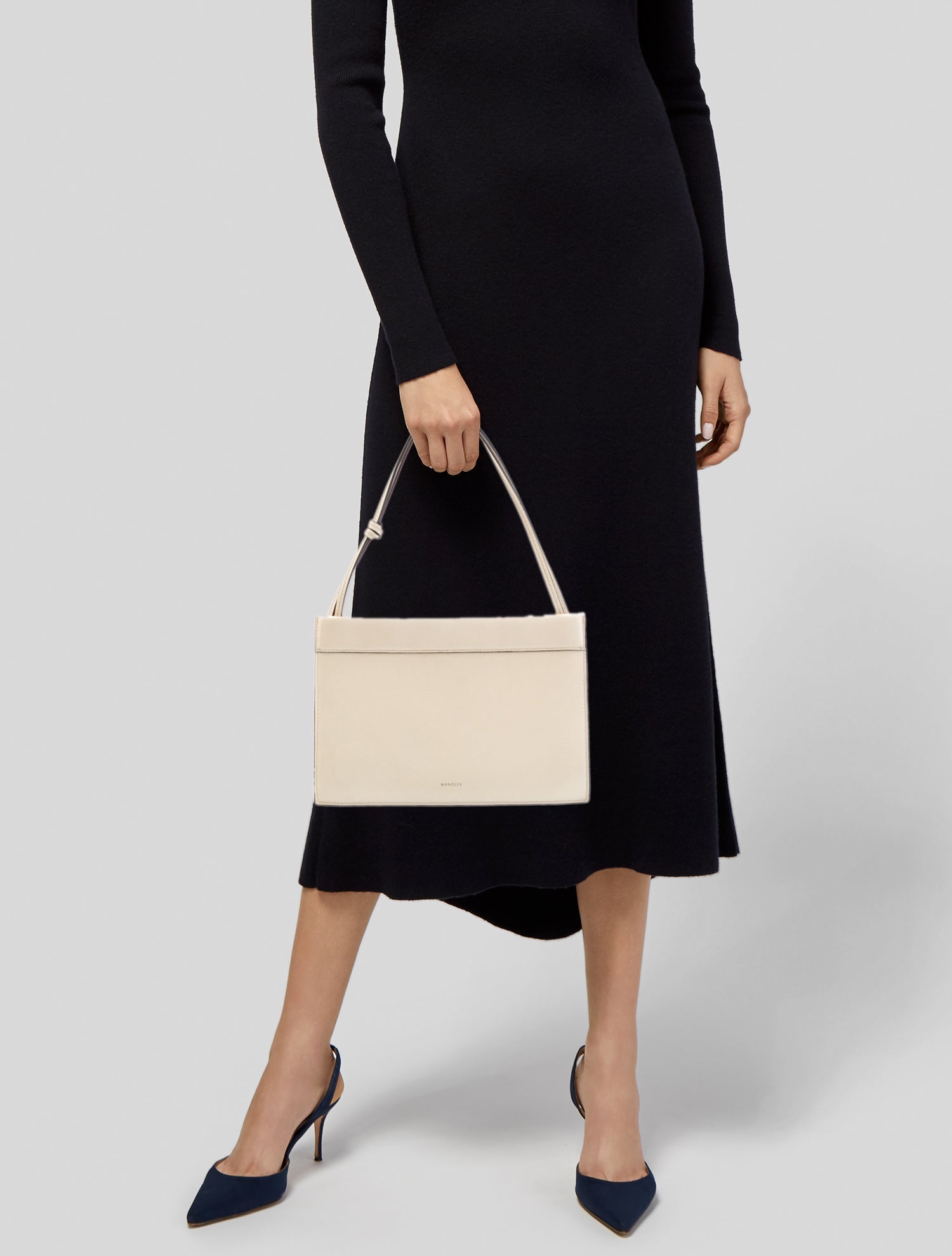 WANDLER Leather Top Handle Bag