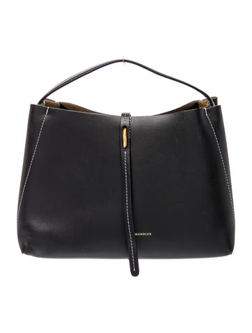 Pre-owned Wandler Leather Top Handle Bag In Black