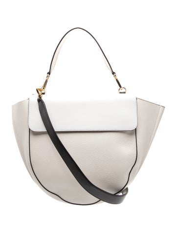 Pre-owned Wandler Leather Shoulder Bag In White