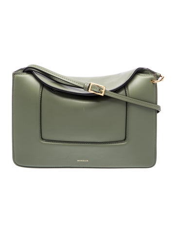 Pre-owned Wandler Leather Top Handle Bag In Gray
