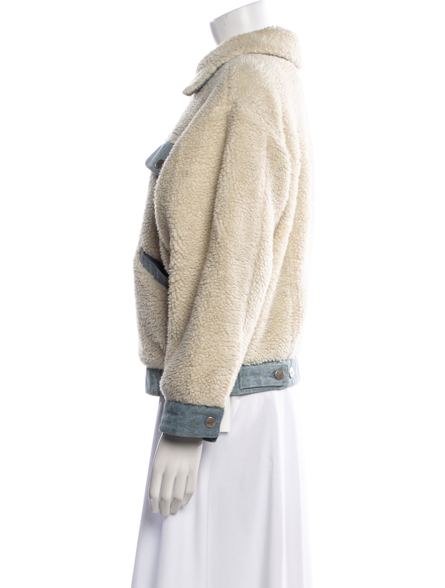 Wrangler Colorblock Pattern Faux Fur Jacket