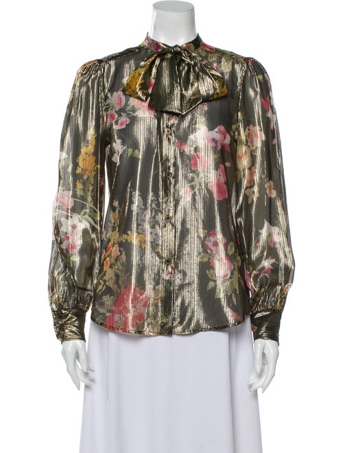 Warm 2020 Silk Blouse Gold