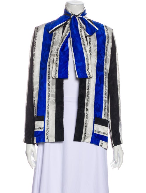Warm Silk Striped Lounge Set Blue