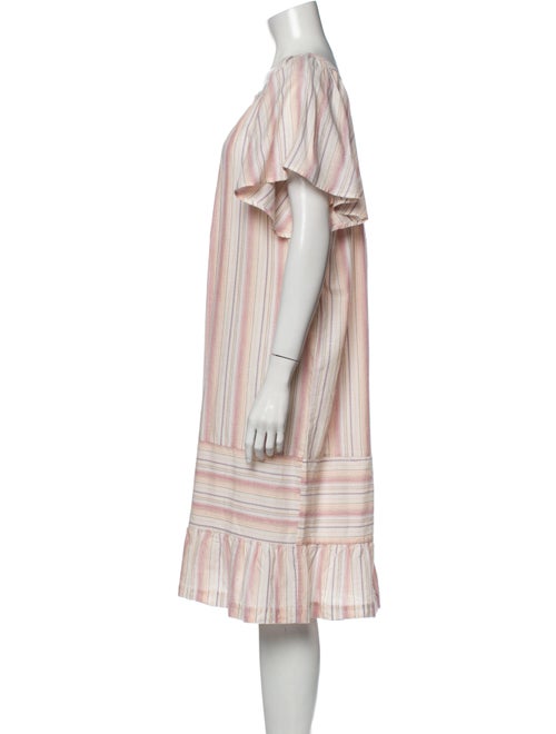 Warm Striped Knee-Length Dress