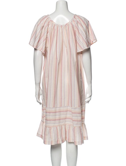 Warm Striped Knee-Length Dress