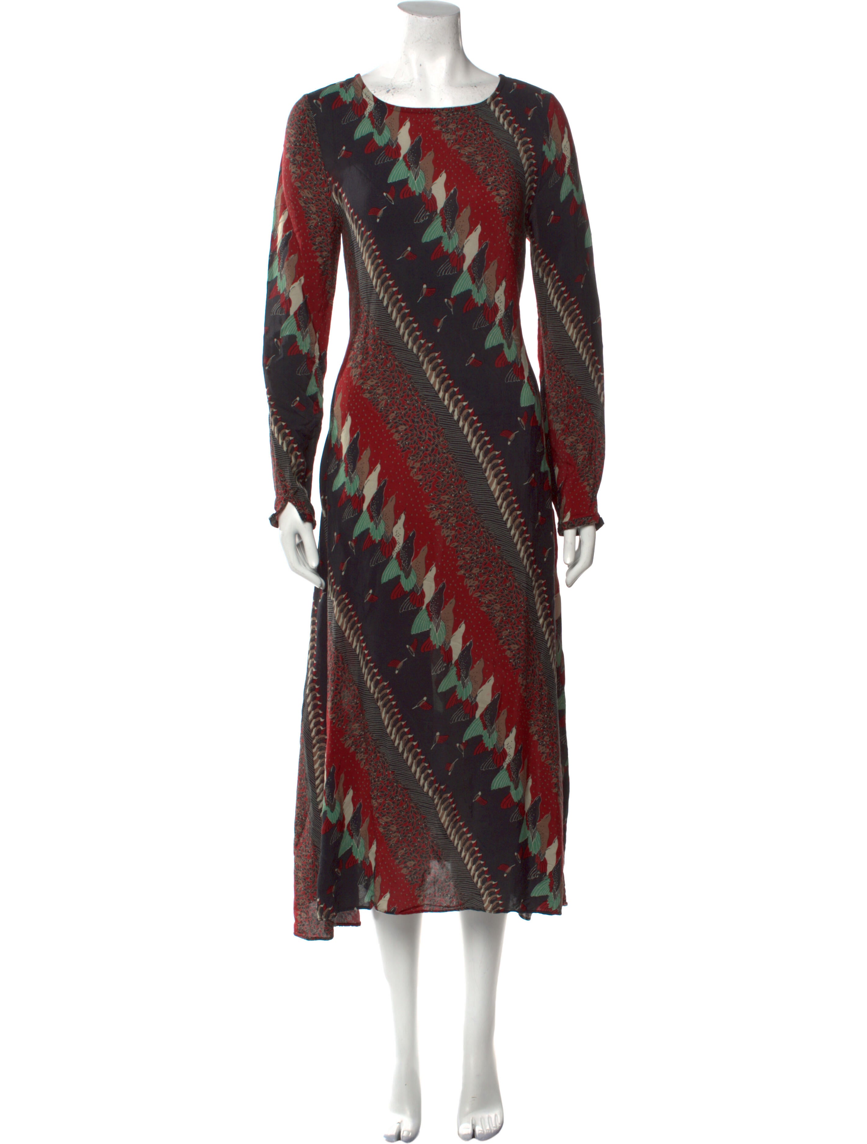 Warm Printed Long Dress