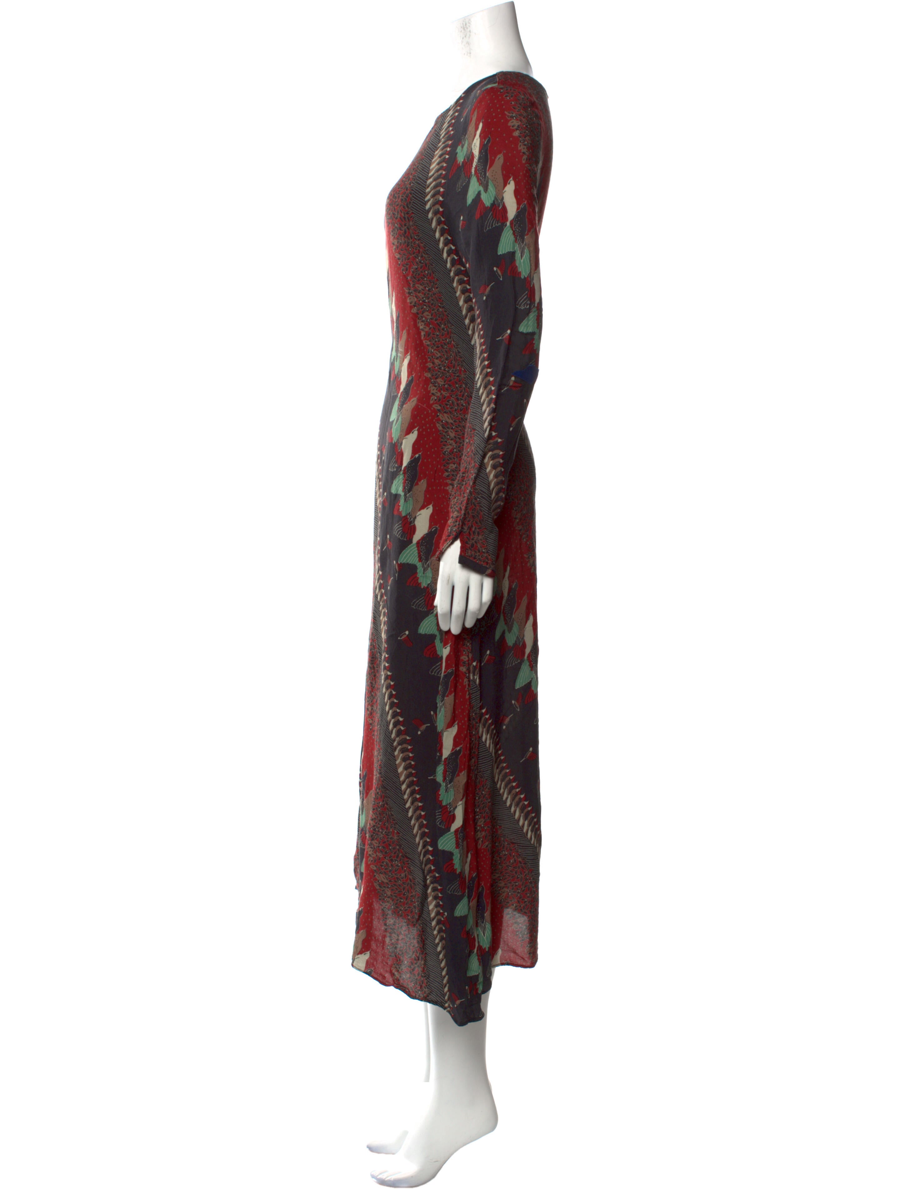 Warm Printed Long Dress