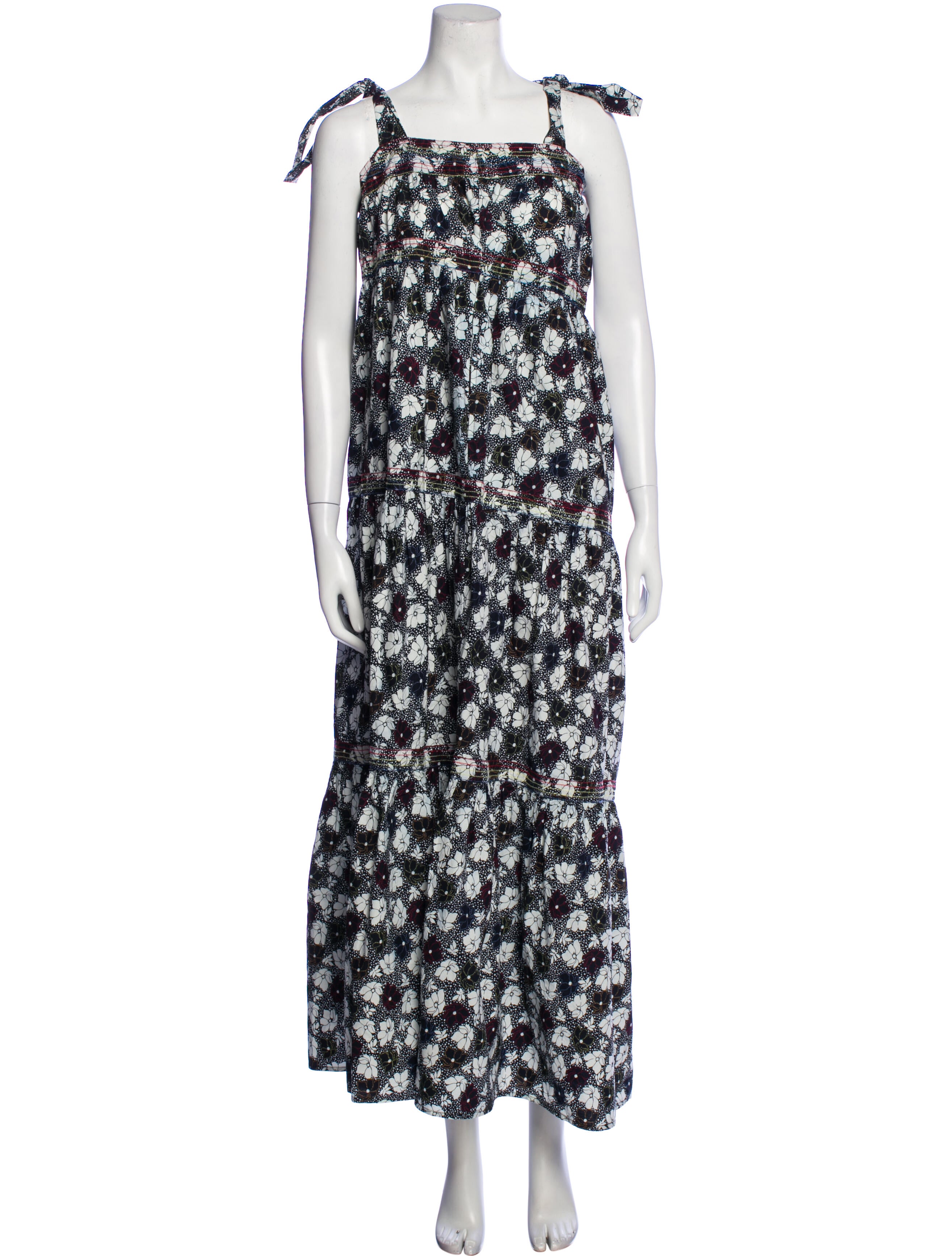 Warm Floral Print Long Dress