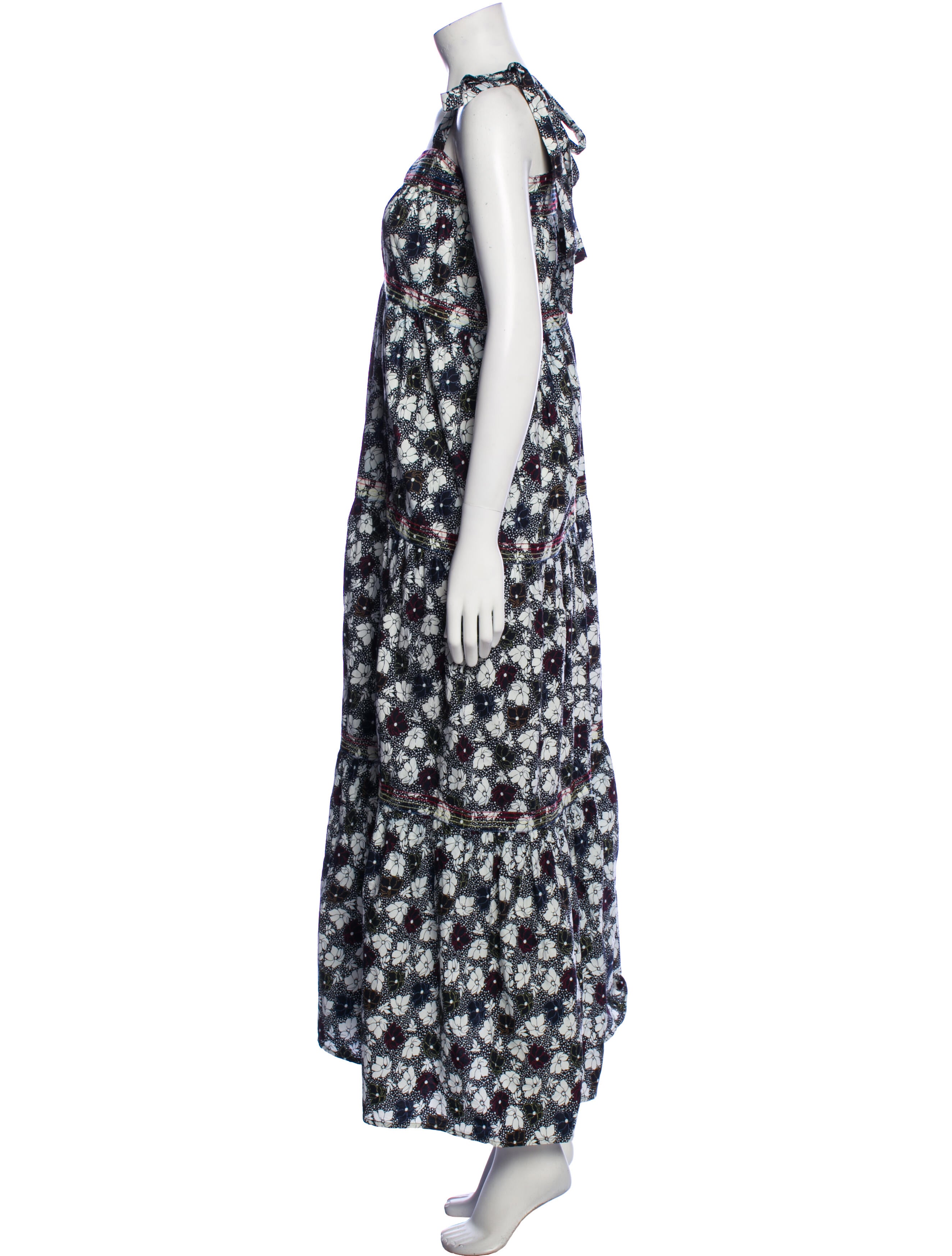 Warm Floral Print Long Dress