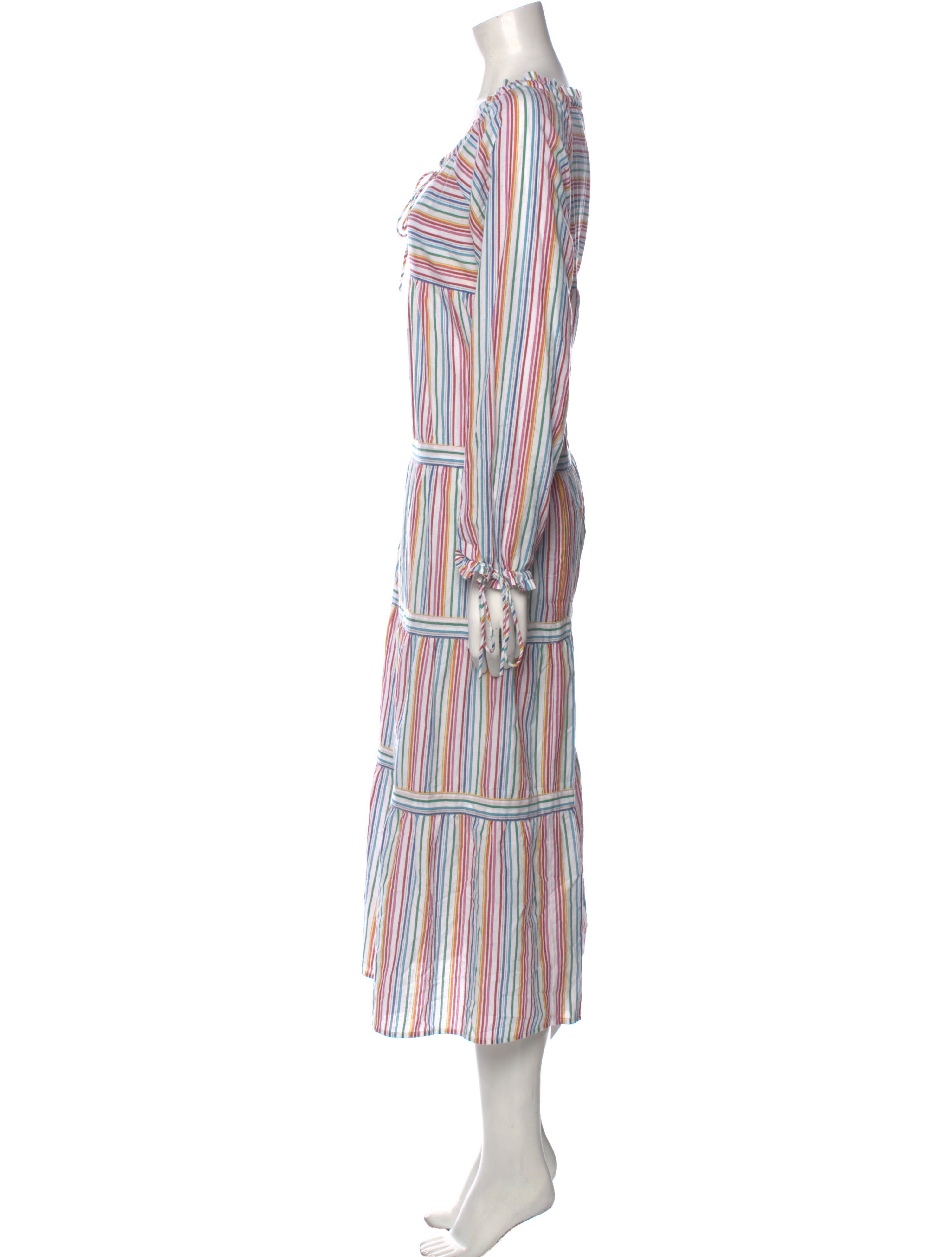 Warm Striped Long Dress