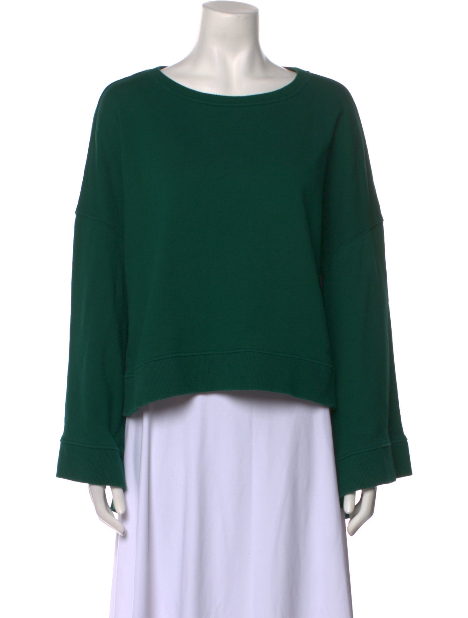 Warm Bateau Neckline Long Sleeve Sweatshirt