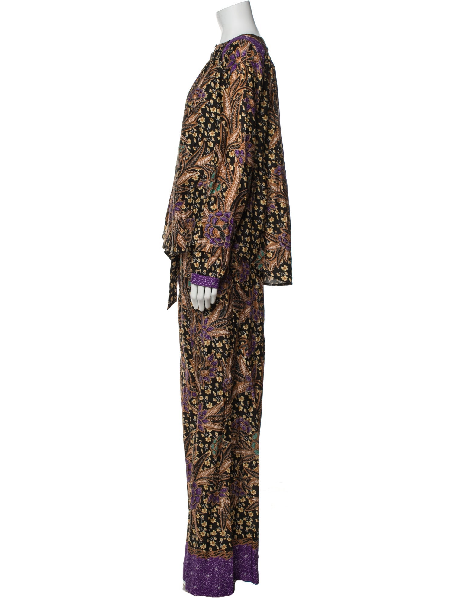 Warm Printed Pant Set