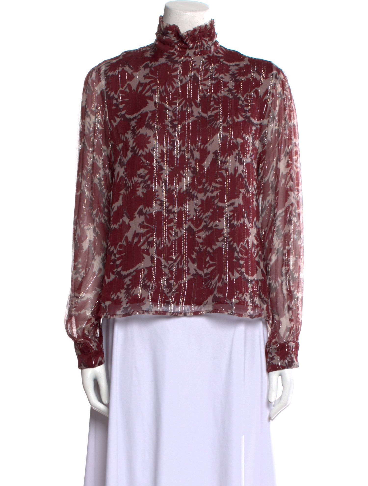 Warm Silk Printed Blouse