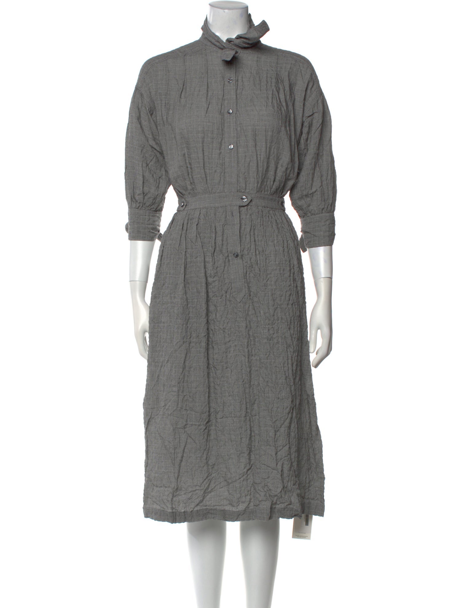 Warm Mock Neck Midi Length Dress