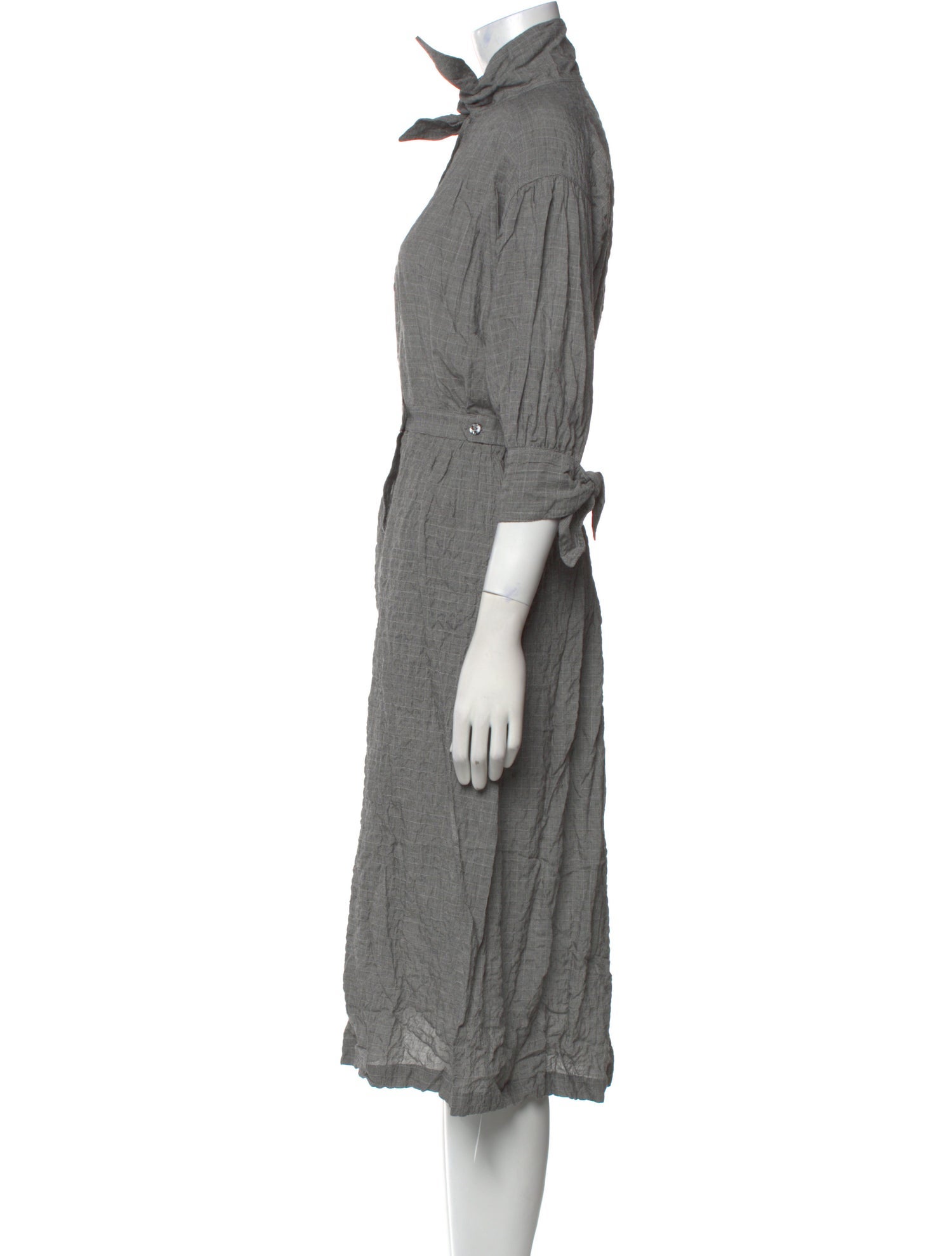 Warm Mock Neck Midi Length Dress