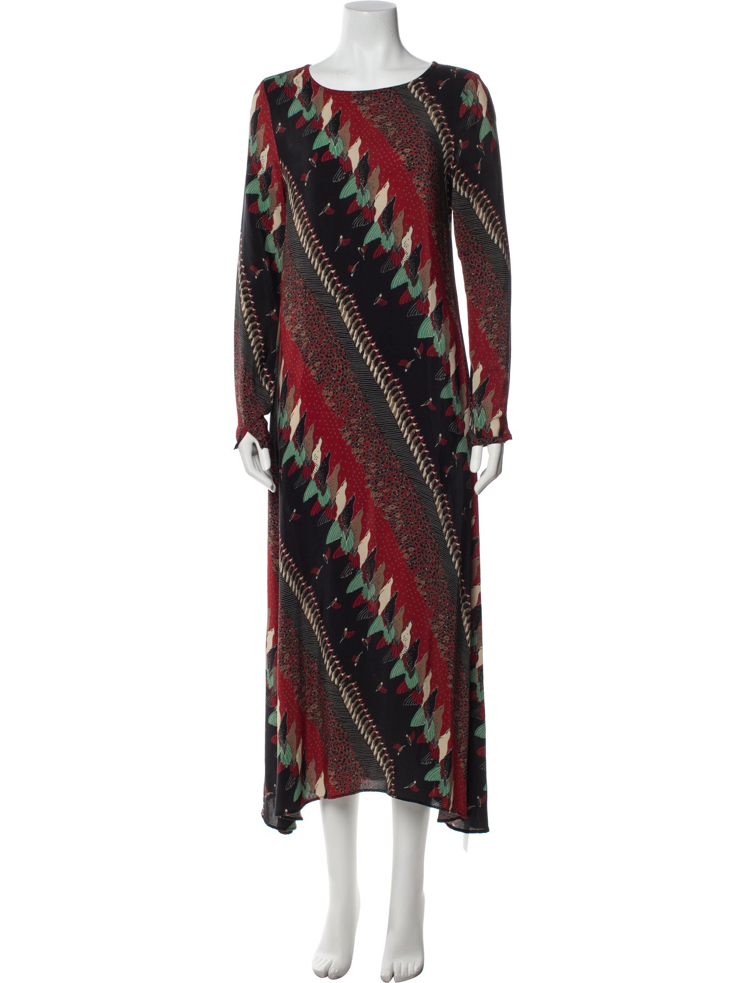 Warm Printed Long Dress