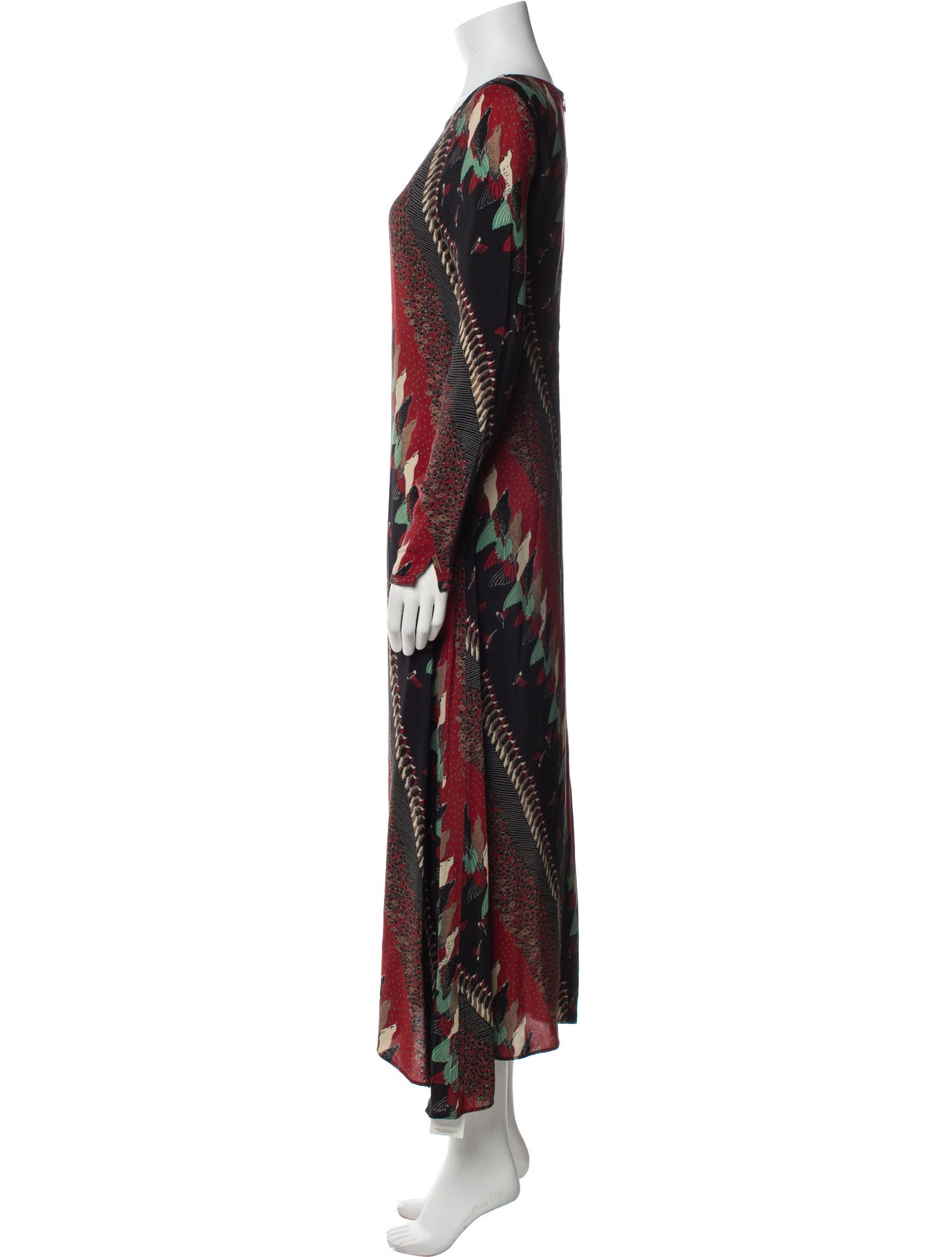 Warm Printed Long Dress