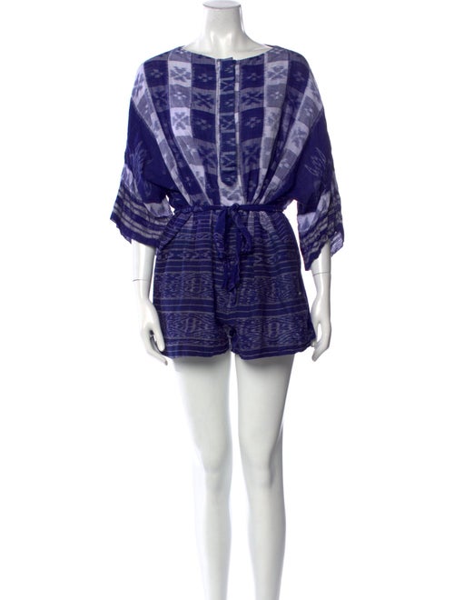 Warm Striped Scoop Neck Romper