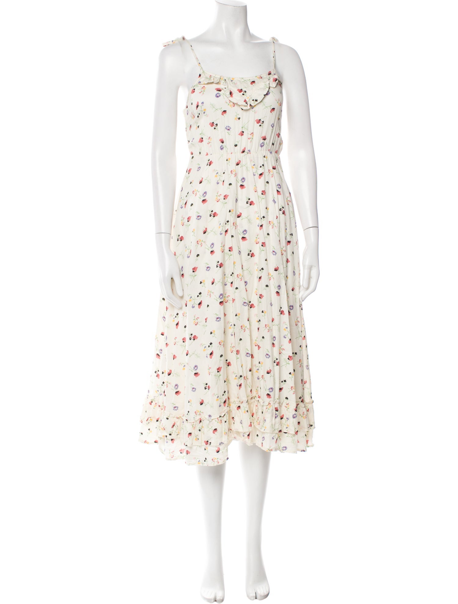 Warm Floral Print Long Dress