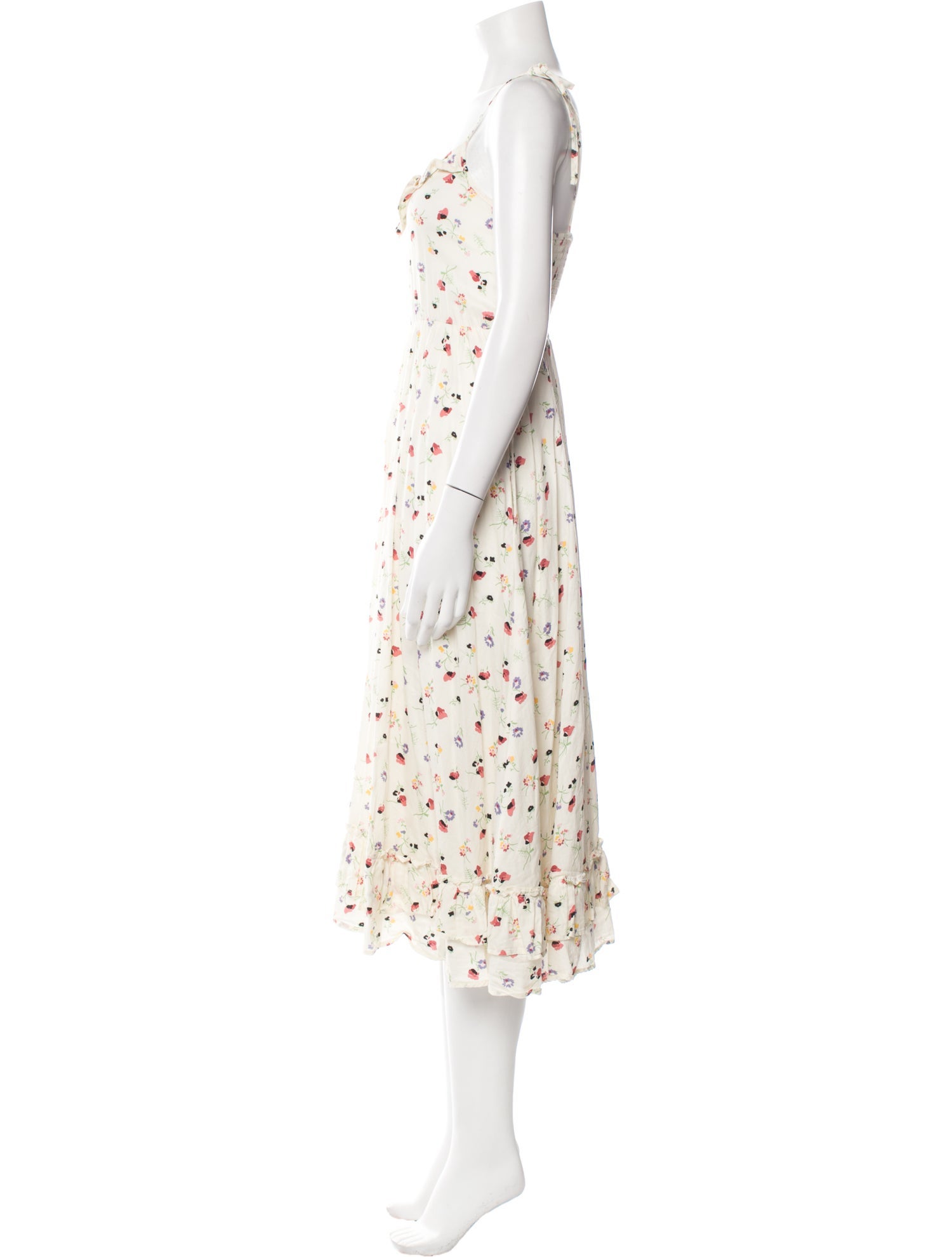 Warm Floral Print Long Dress