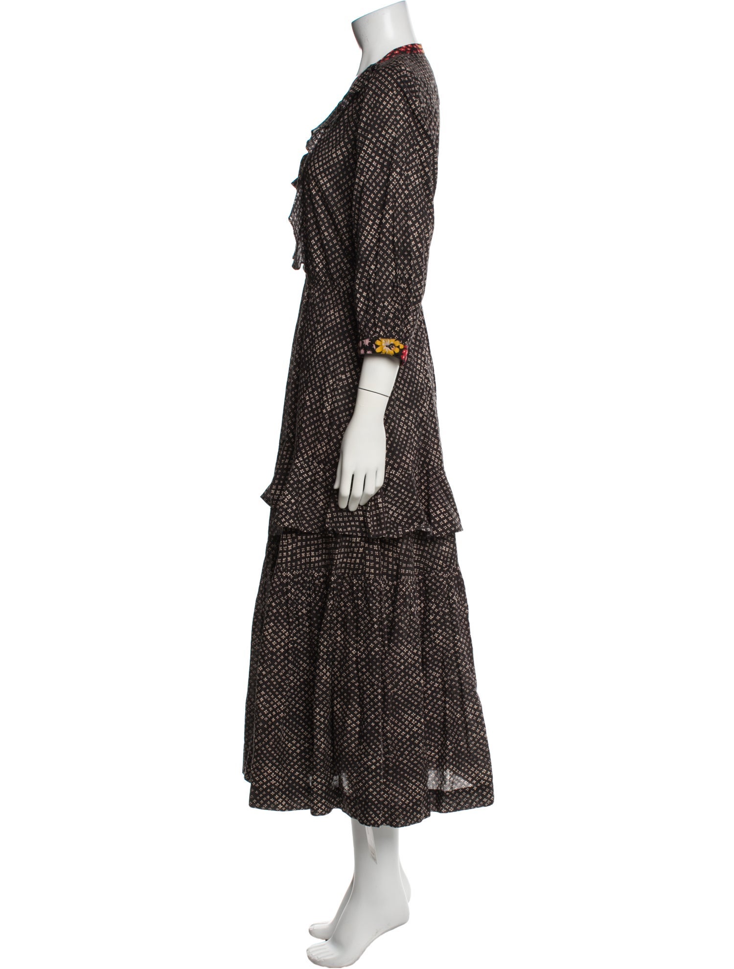 Warm Printed Long Dress w/ Tags