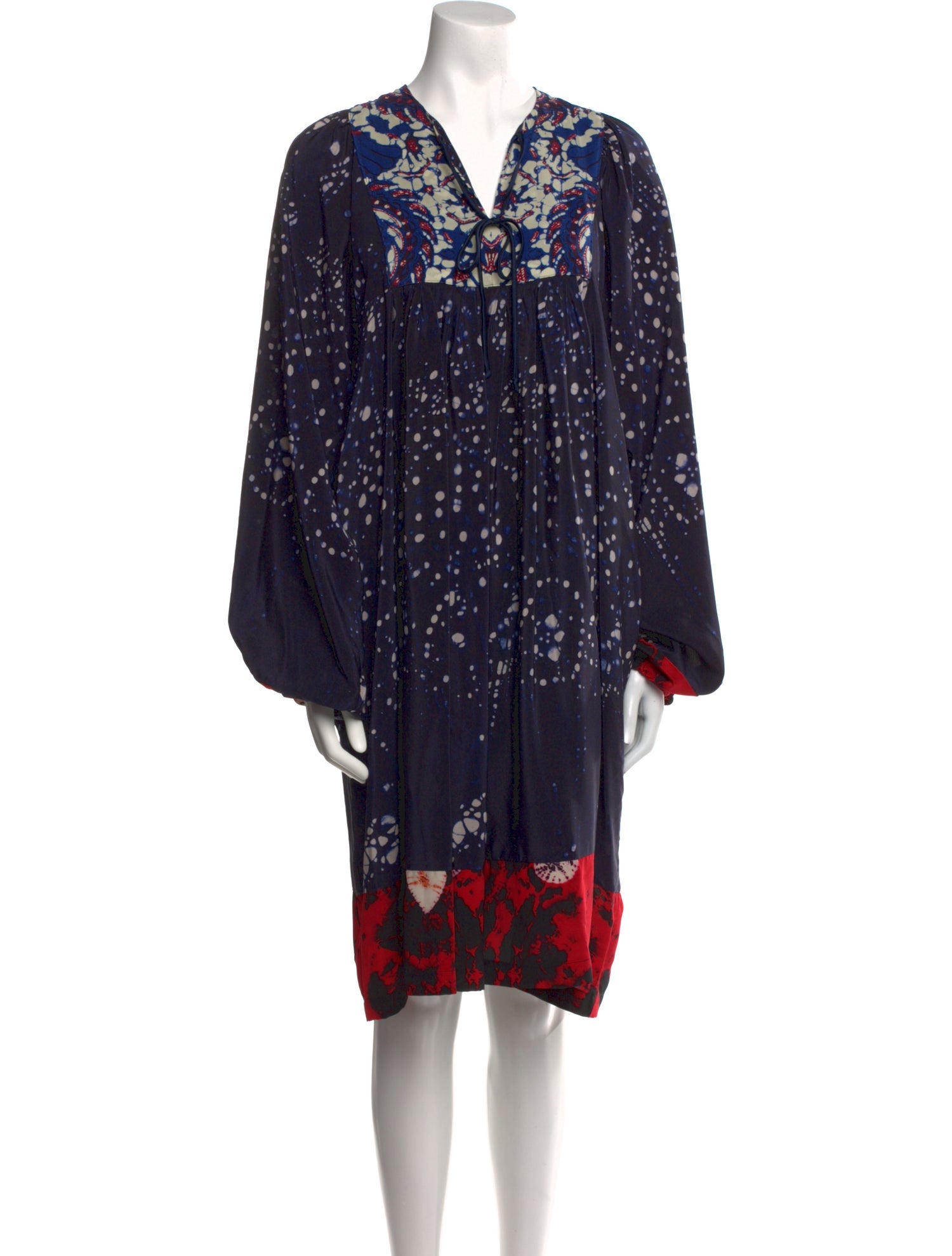 Warm Silk Knee-Length Dress