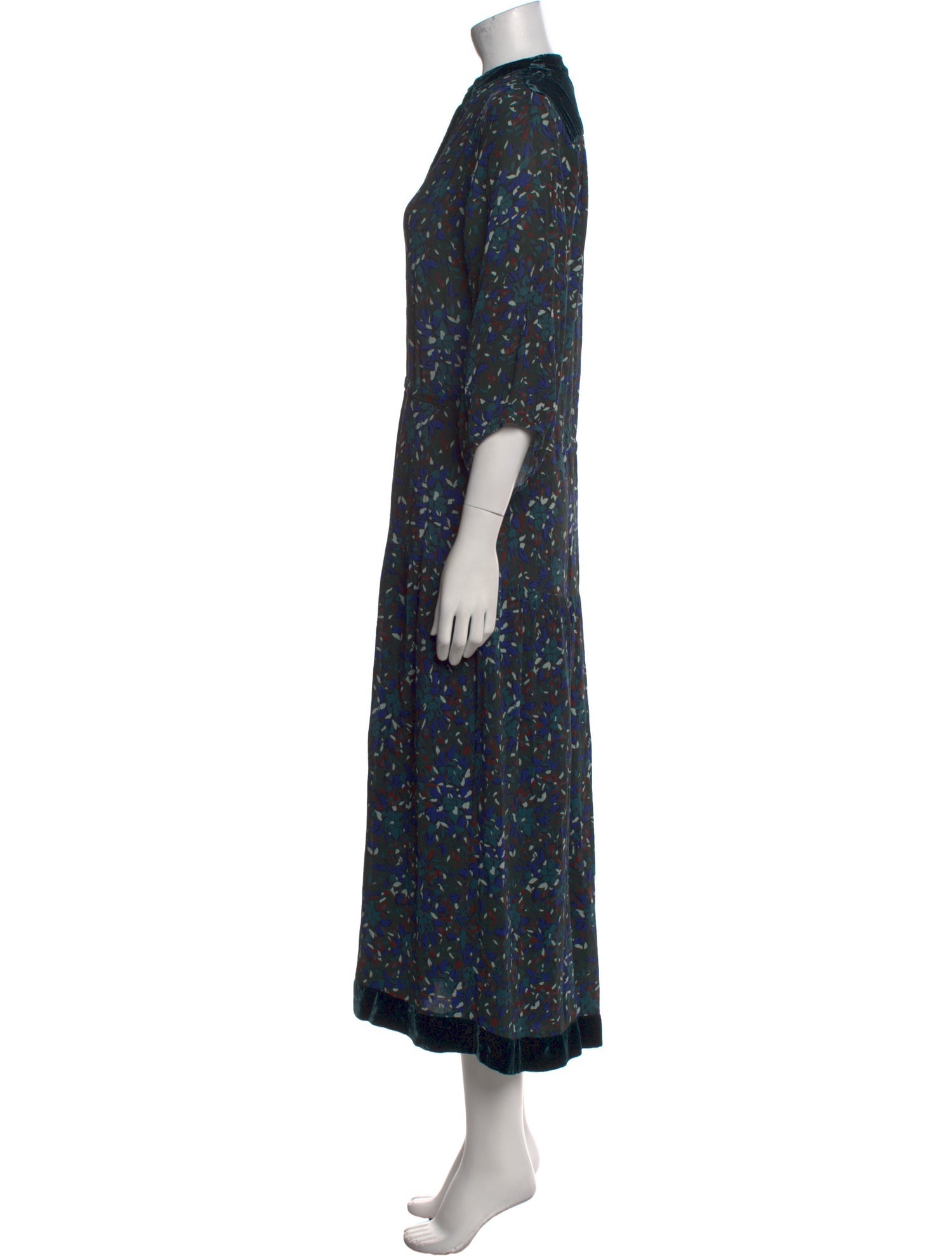 Warm Printed Long Dress