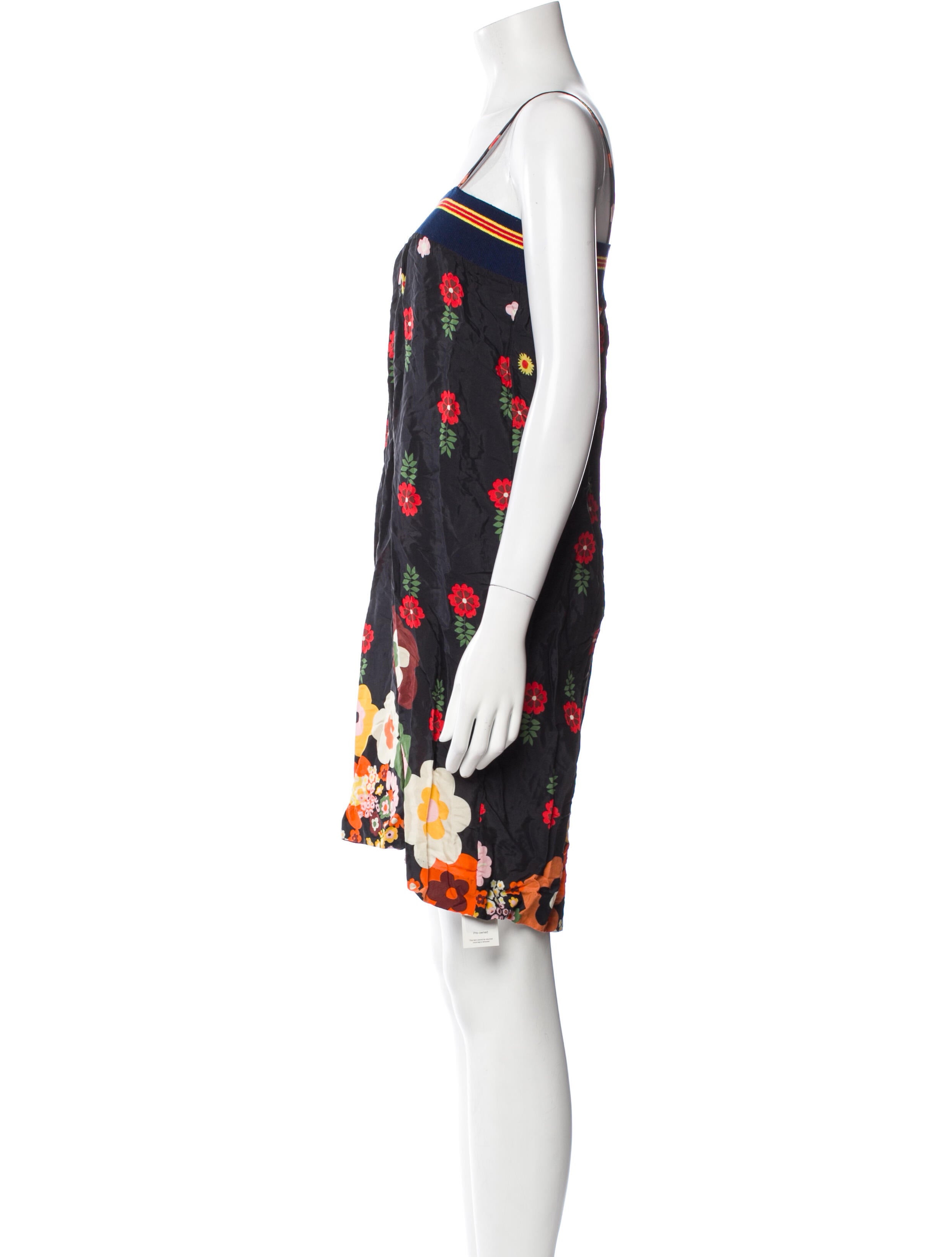 Warm Floral Print Mini Dress