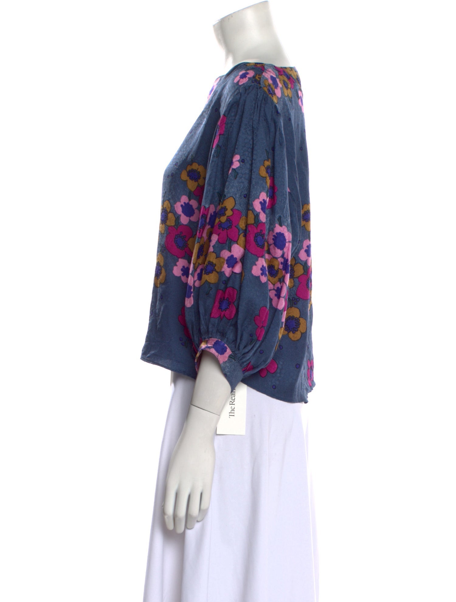 Warm Floral Print Bateau Neckline Crop Top