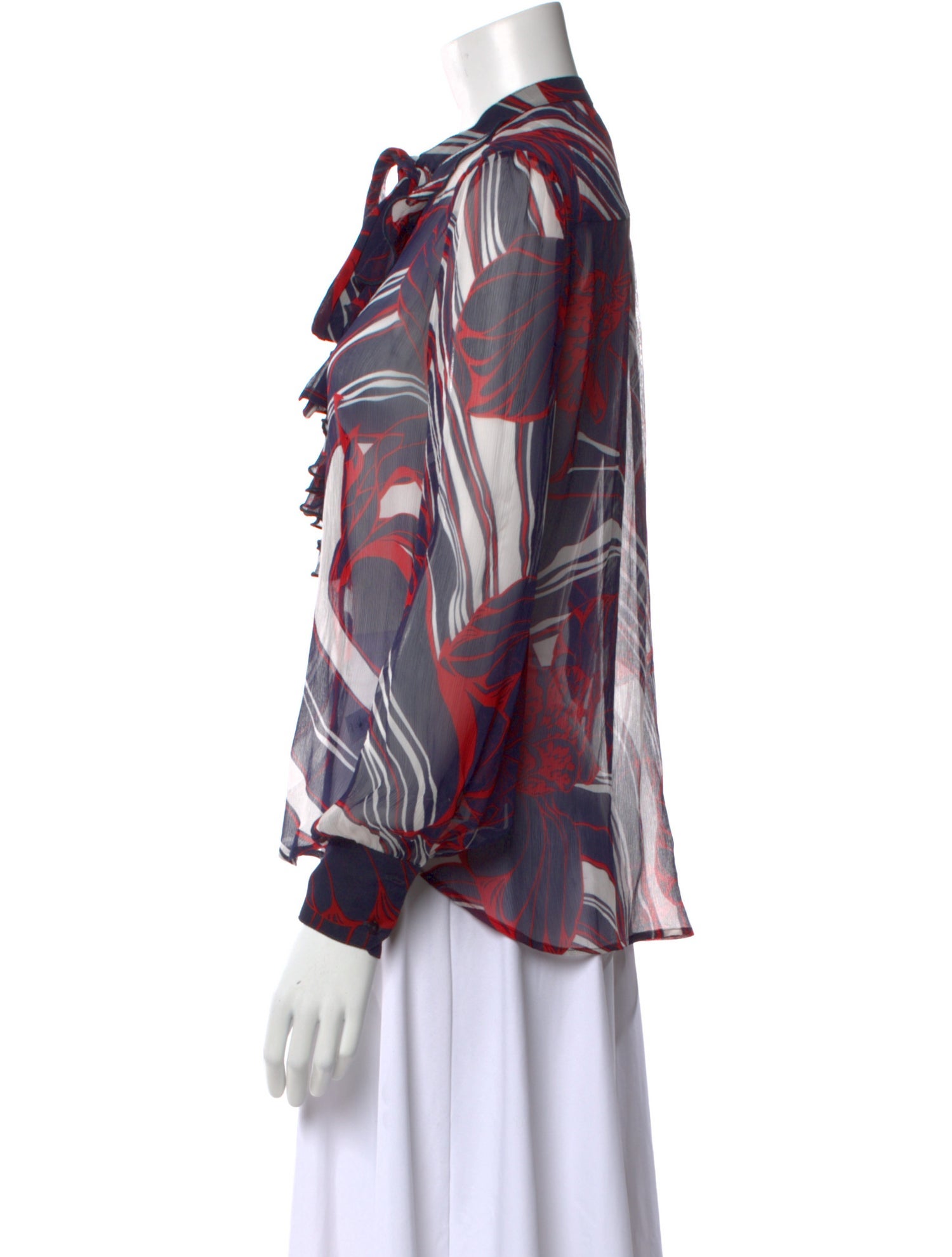 Warm Silk Printed Blouse