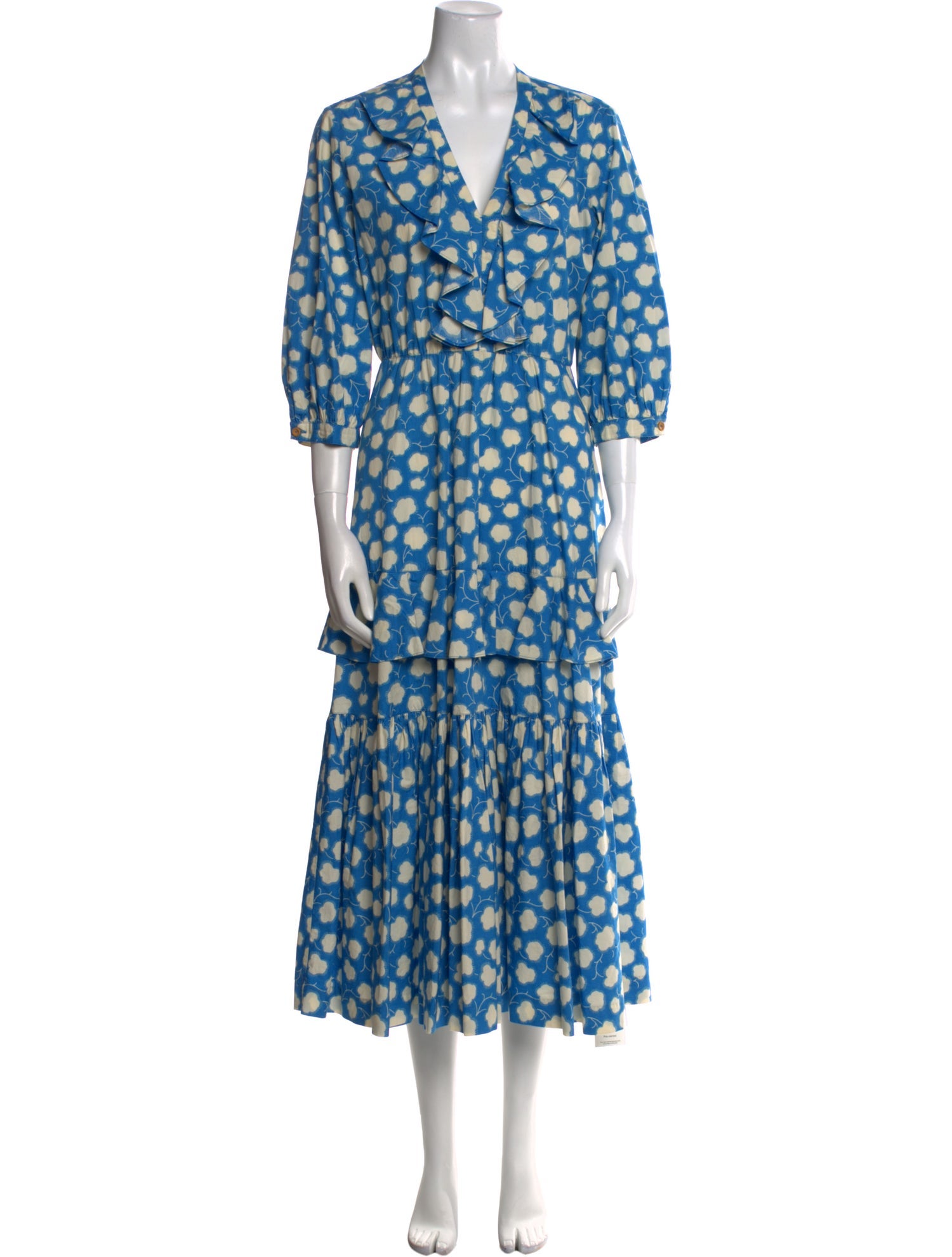 Warm Polka Dot Print Long Dress